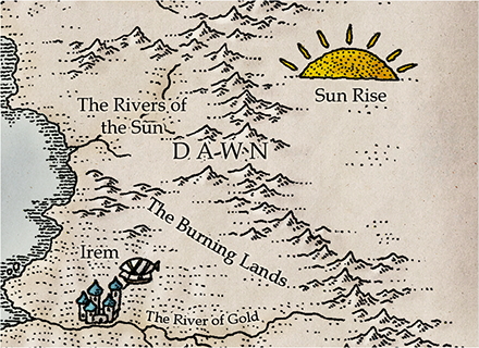Map of the Halflands Dawn and the East of the Halflands